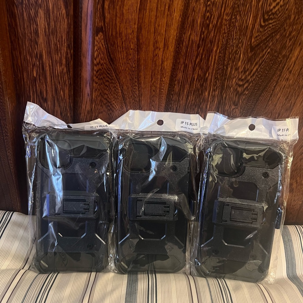 Cocomii iPhone 15 Plus Black Belt Clip Cases, includes 3, new in sealed packages